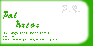 pal matos business card